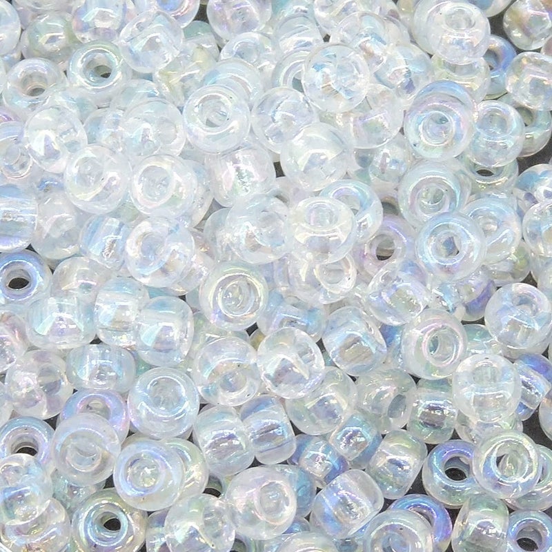 Miyuki Round Seed Bead Size 6/0 20g-tube Crystal Ab (Rainbow) - Image 3